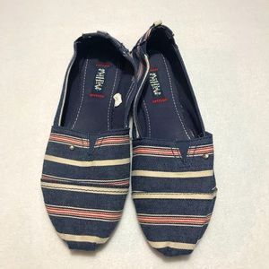 MAD LOVE - Striped Slip On Flats - 11